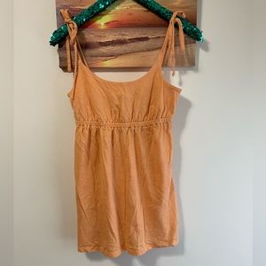 Lilu Softest orange melon tank top ties top